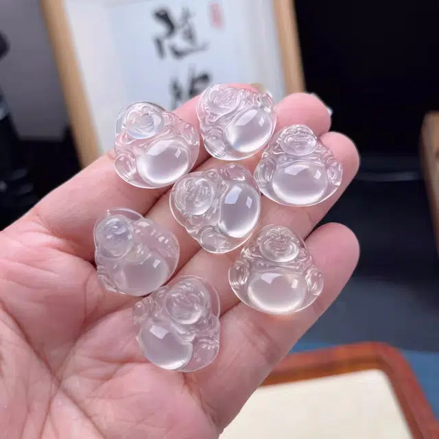 静汝玉 弥勒佛笑佛挂件玉佛佛公 玉髓 吊坠 女款