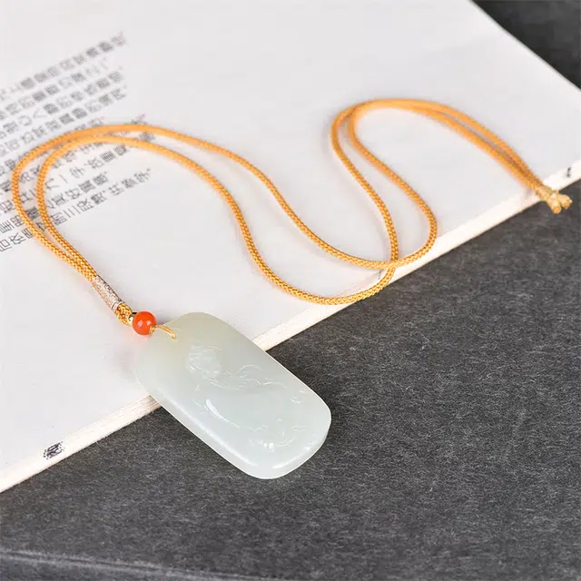 静汝玉 吉祥观音 精工细琢 和田玉 吊坠 男女同款情侣款 白玉