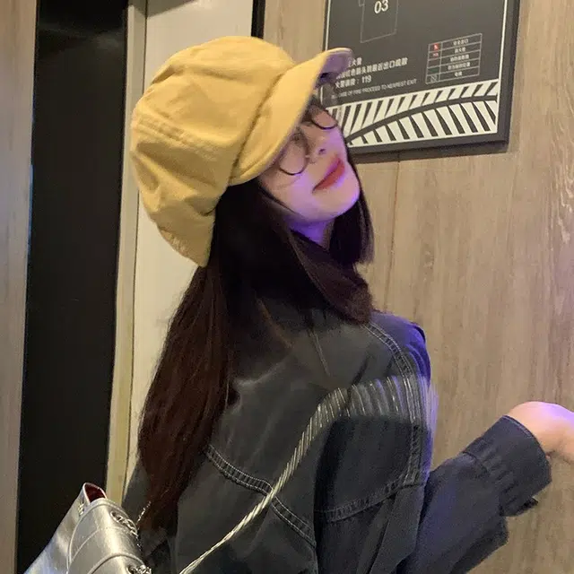 艾佳微 日系复古显脸小云朵 棉麻 贝雷帽 女款
