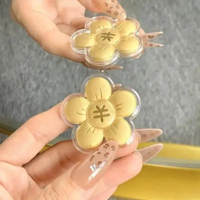 老作坊 有钱花摆饰 红包攒钱小金库 创意可爱精致花朵 收藏 金 挂件 男女同款情侣款