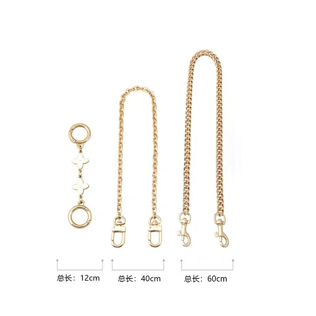 改造酱 叶草装饰链包链 合金 包肩带 女款 直金色/白利色