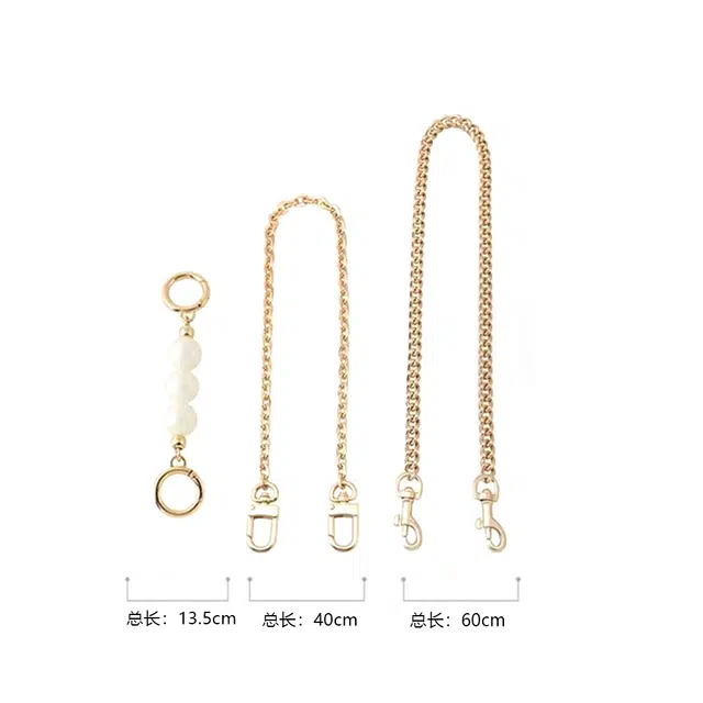 改造酱 叶草装饰链包链 合金 包肩带 女款 直金色/白利色