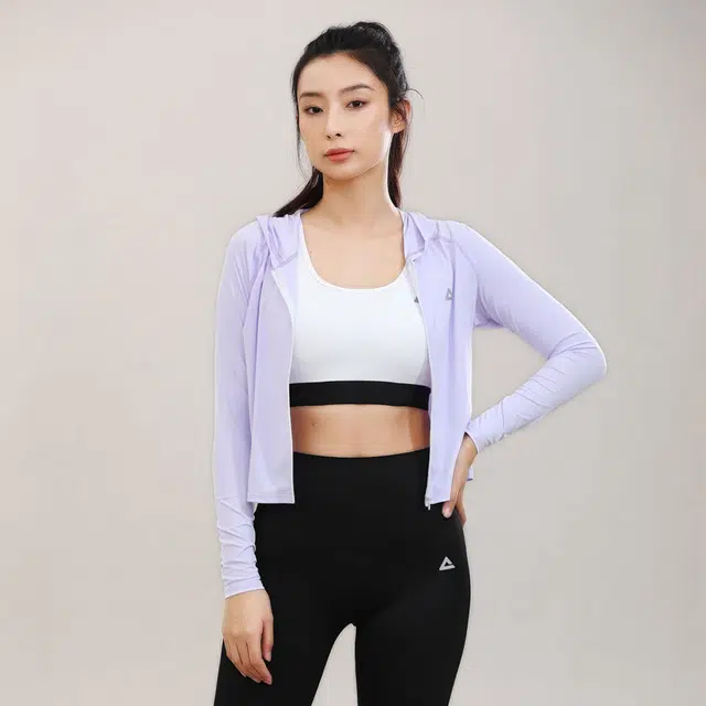 匹克 拉链长袖外套纯色打底裤健身套装 女款