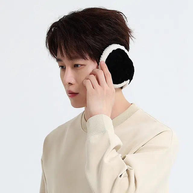 匹克 舒温和暖冬季保暖毛绒韩系 耳罩两件套 聚酯纤维 绒线围巾 男女同款情侣款