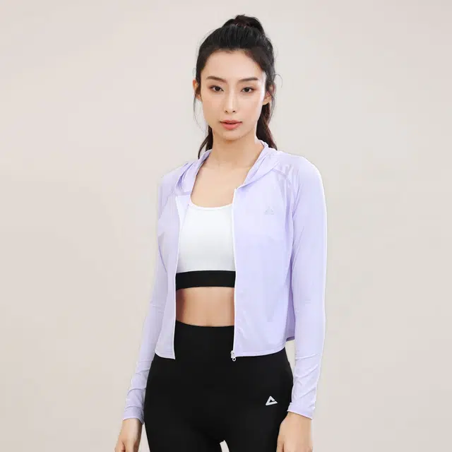 匹克 拉链长袖外套纯色打底裤健身套装 女款