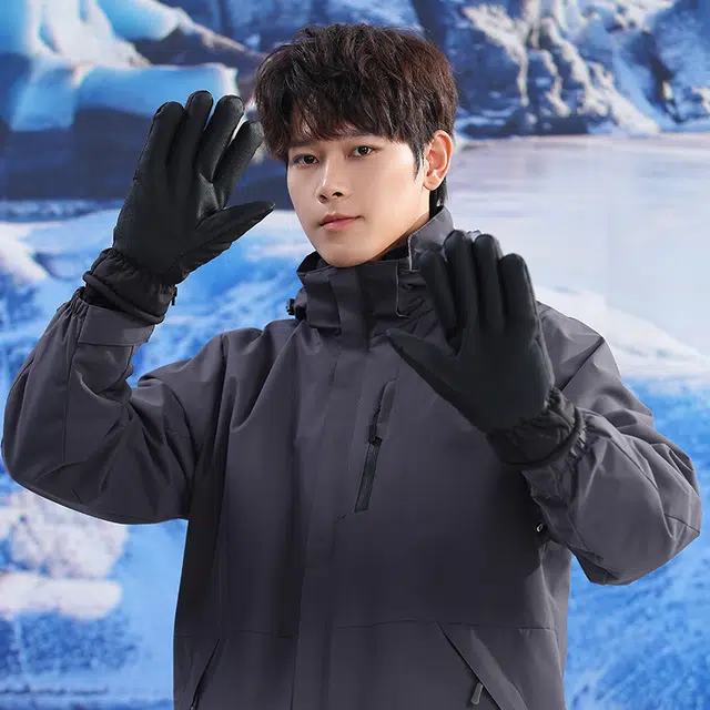 匹克 保暖防寒护耳套装 骑行滑雪防风防水加厚 手套 男女同款情侣款