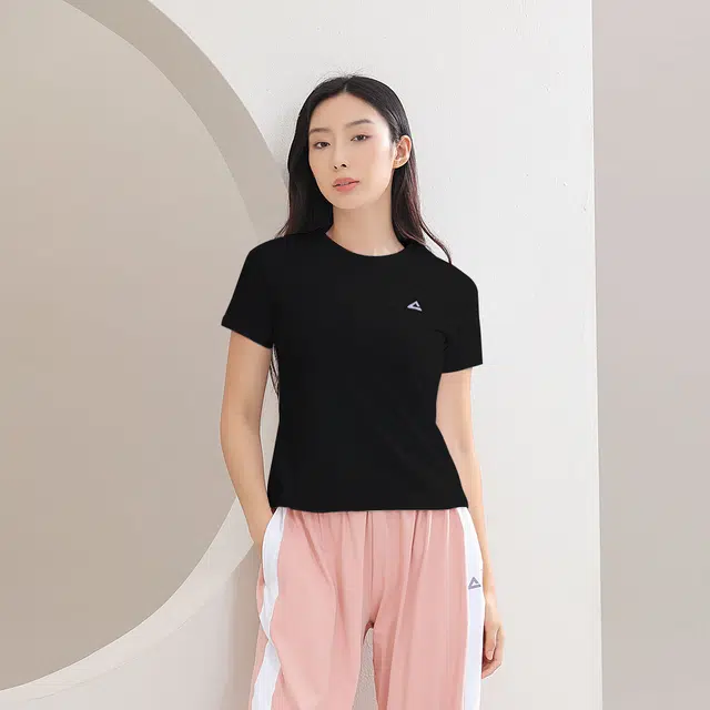 匹克 圆领短袖束腰宽松运动裤健身套装 女款