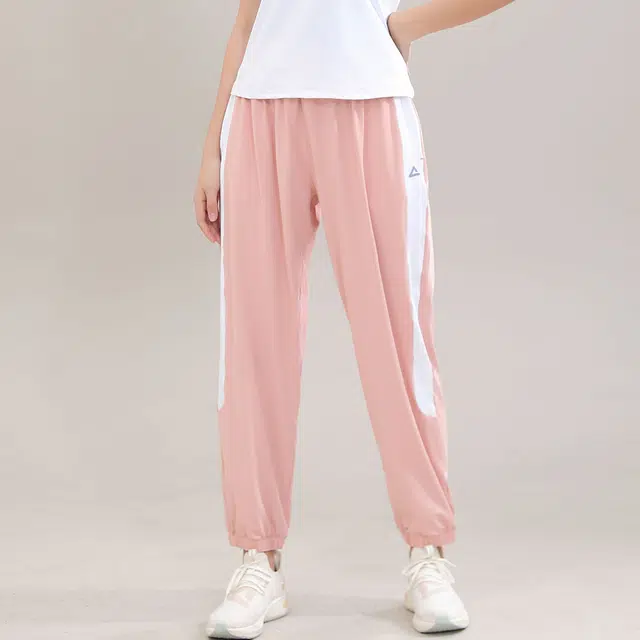 匹克 瑜伽服健身运动服套装 纯色背心粉白休闲运动裤两件健身套装 女款