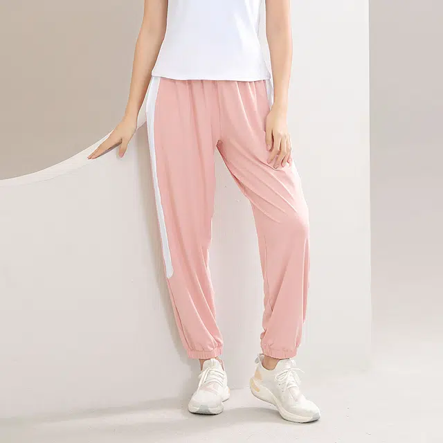 匹克 瑜伽服健身运动服外套粉白运动裤两件套健身套装 女款