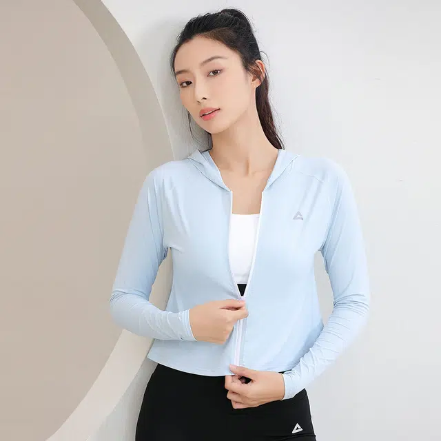 匹克 瑜伽服健身运动服外套粉白运动裤两件套健身套装 女款