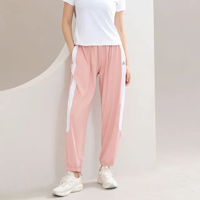 匹克 瑜伽服健身运动服外套粉白运动裤两件套健身套装 女款