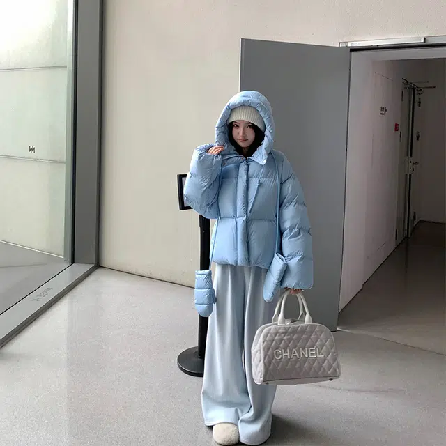 区区欧阳 高腰加厚阔腿裤慵懒风宽松休闲裤 女款