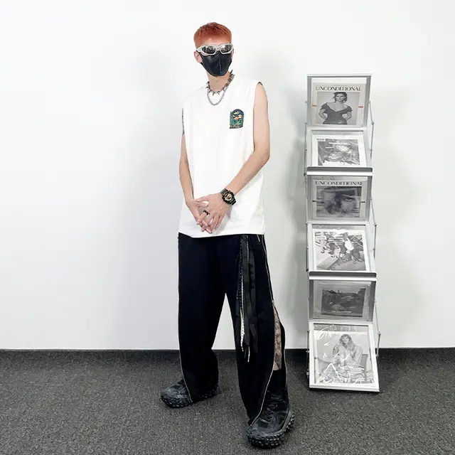 绘承 卡通动漫露营巴士圆领套头宽松休闲运动背心 男女同款