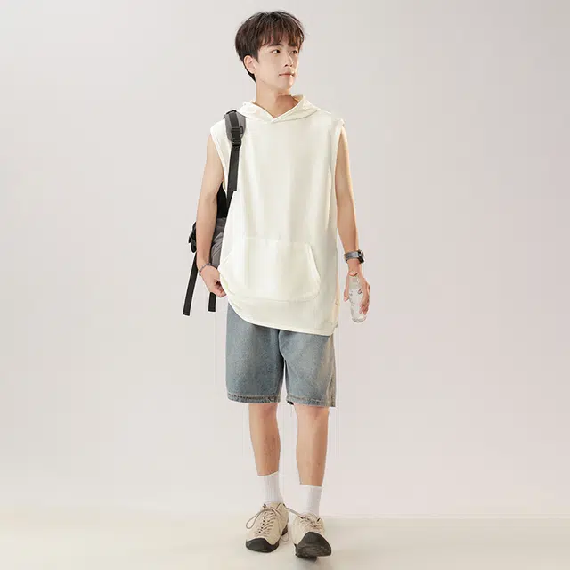绘承 宽松休闲纯色背心 男女同款