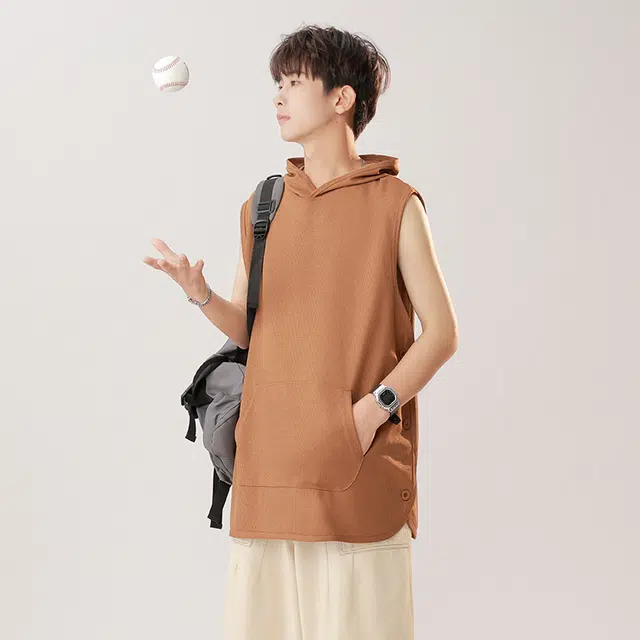 绘承 宽松休闲纯色背心 男女同款