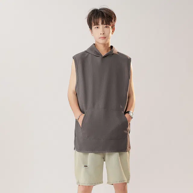 绘承 宽松休闲纯色背心 男女同款