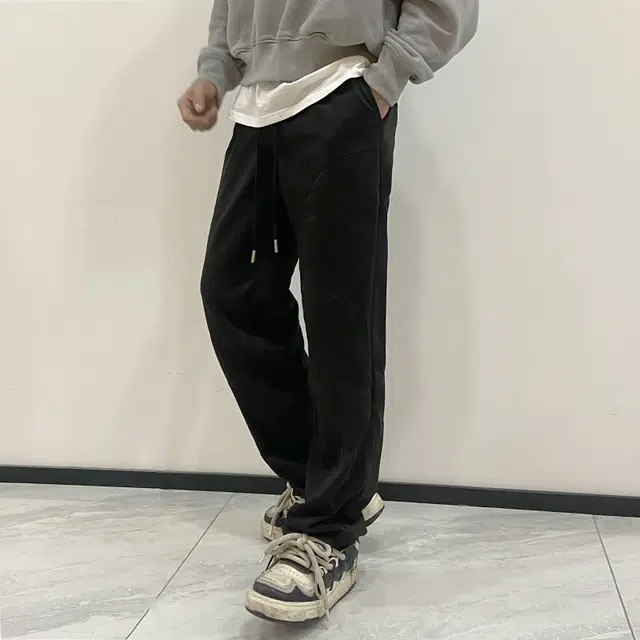 绘承 简约舒适百搭宽松直筒休闲裤 男女同款