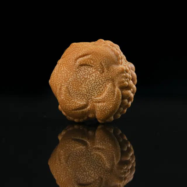 仙友 新中式国潮盘玩 精工雕刻三脚 金蟾 好运莲莲 诸事顺利 平安顺遂 招财纳福 竹木 木作把件 男女同款情侣款
