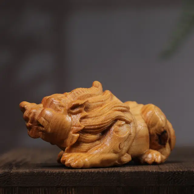仙友 国潮新中式轻奢高级感【招财貔貅】随手文玩招财进宝心想事成居家车载摆件#好运 崖柏 把件 男女同款情侣款