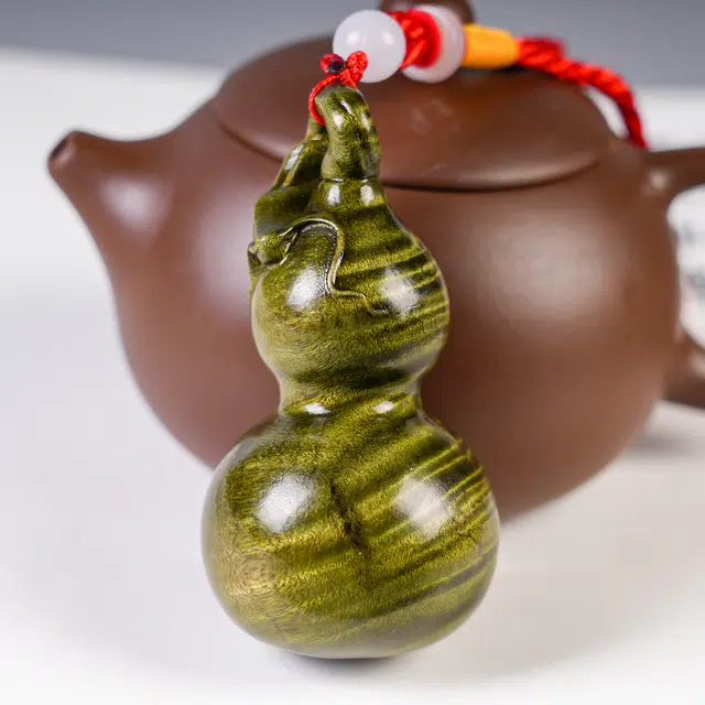 仙友 国潮新中式轻奢高级感【龙头葫芦】随手文玩心想事成万事顺遂财源广进摆件#好运 楠木 木作把件 男女同款情侣款