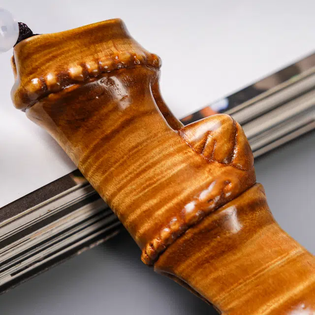 仙友 国潮新中式轻奢高级感【竹报平安】随手文玩平安喜乐无忧无虑福禄寿禧摆件#好运 楠木 把件 男女同款情侣款