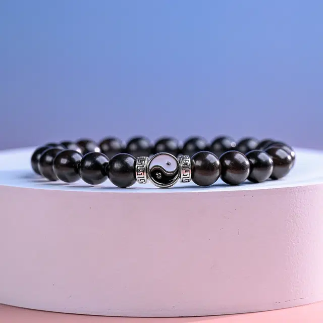 仙友 招财纳福新中式国潮开运太极绕指柔转运文玩八卦八方来财素圈平安喜乐考公上岸盘玩#好运 黑檀 手串 男女同款情侣款