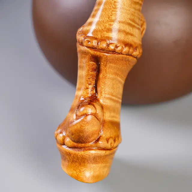 仙友 国潮新中式轻奢高级感【竹报平安】随手文玩平安喜乐无忧无虑福禄寿禧摆件#好运 楠木 把件 男女同款情侣款