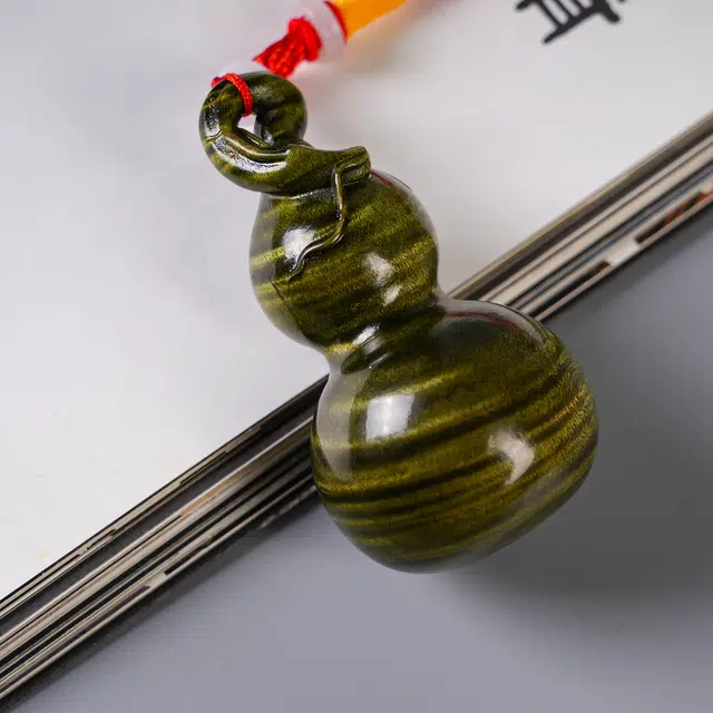 仙友 国潮新中式轻奢高级感【龙头葫芦】随手文玩心想事成万事顺遂财源广进摆件#好运 楠木 木作把件 男女同款情侣款