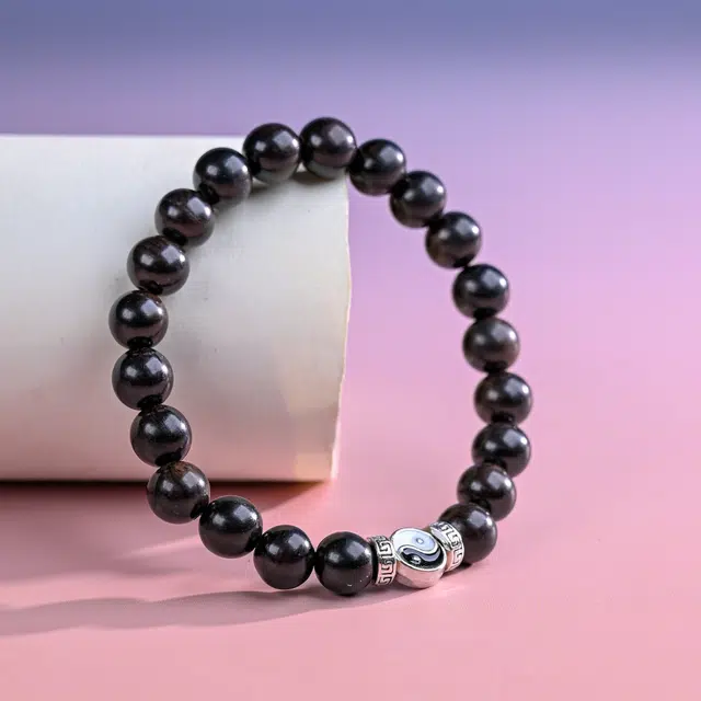 仙友 招财纳福新中式国潮开运太极绕指柔转运文玩八卦八方来财素圈平安喜乐考公上岸盘玩#好运 黑檀 手串 男女同款情侣款