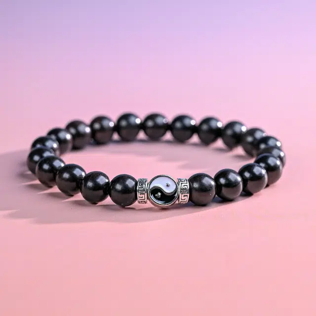 仙友 招财纳福新中式国潮开运太极绕指柔转运文玩八卦八方来财素圈平安喜乐考公上岸盘玩#好运 黑檀 手串 男女同款情侣款