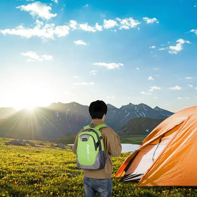 韩版登山包运动休闲包电脑包户外防水商务 尼龙 旅行包 常规 男女同款情侣款 黑色/蓝色/浅蓝色/绿色/桔红色