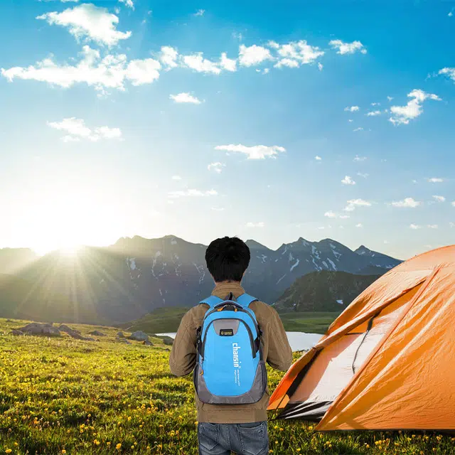 韩版登山包运动休闲包电脑包户外防水商务 尼龙 旅行包 常规 男女同款情侣款 黑色/蓝色/浅蓝色/绿色/桔红色