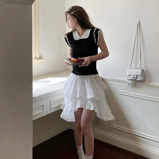雅羊人 套头简约通勤针织衫 女款 黑色