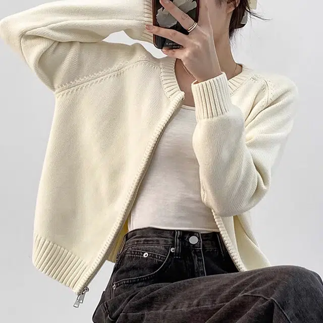 雅羊人 长袖休闲简约毛衣 女款 黑色