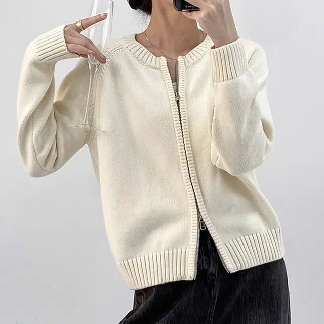 雅羊人 长袖休闲简约毛衣 女款 黑色