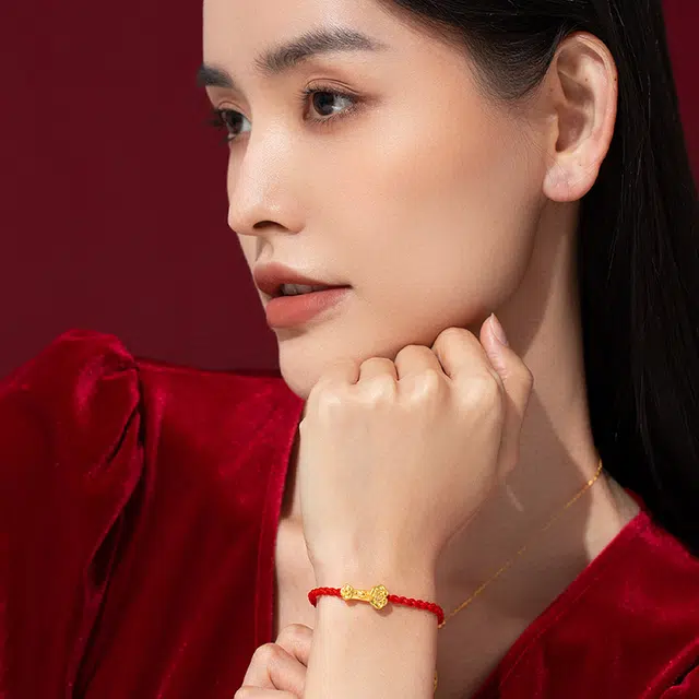 壹仟俩 如意福韵新中式国潮 足金 按克计价 黄金手链 女款