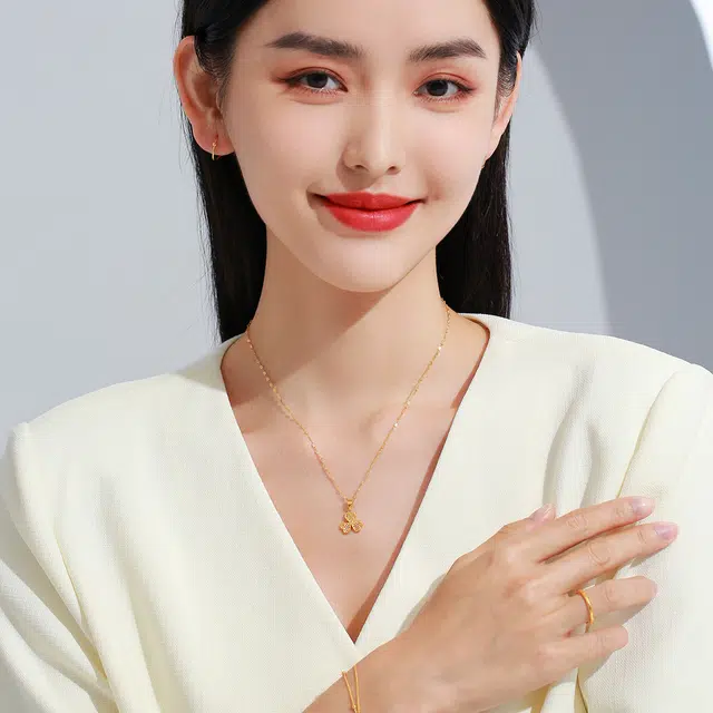 壹仟俩 硬金时尚简约小众轻奢风设计感光圈素圈高级感闭口戒 足金 按克计价 黄金戒指 女款