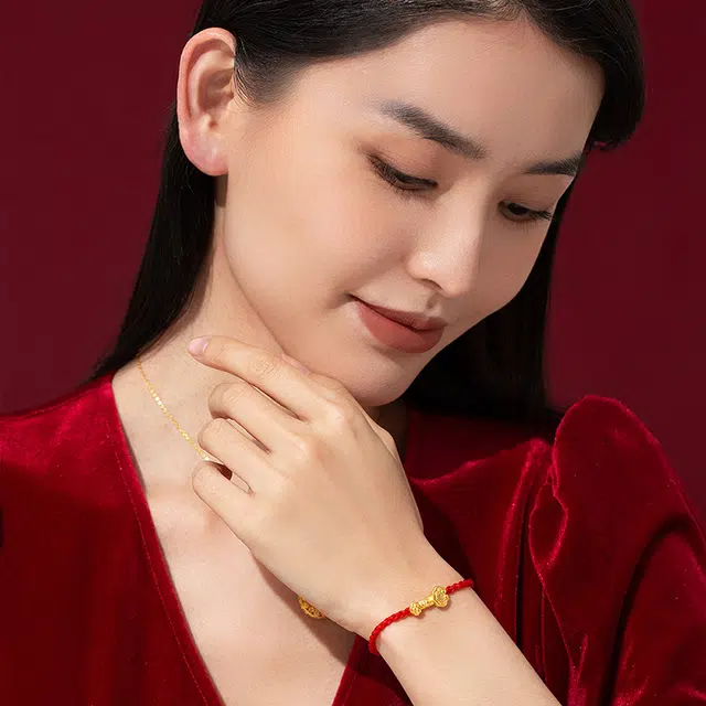 壹仟俩 如意福韵新中式国潮 足金 按克计价 黄金手链 女款