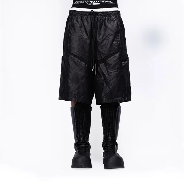 FREE WORLD ORDER Futurism Multi-Panel Glossy Shorts