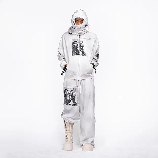 FREE WORLD ORDER Patch Print Zip Hoodie