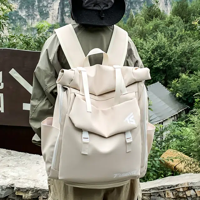 醇龙 个性大容量工装纯色时尚潮流 牛津布 双肩包 常规 男女同款情侣款 多色