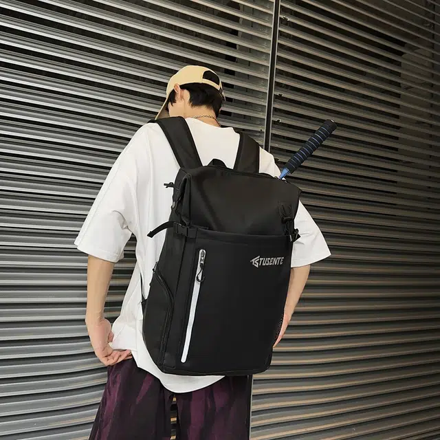 茵初 大容量拼色背包多功能运动防水书包 皮膜 双肩包 常规 男女同款情侣款 多色