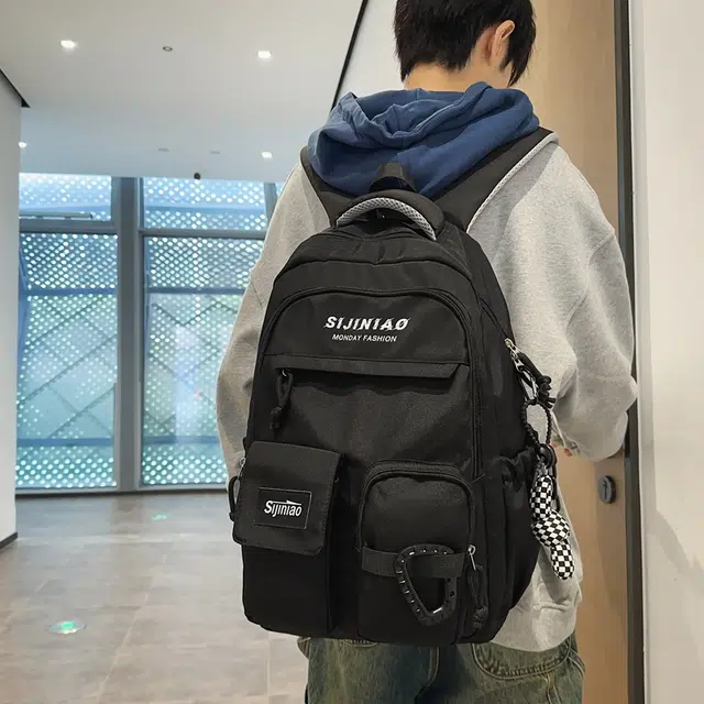 醇龙 工装包轻便时尚潮流大容量初高中休闲旅行背包 尼龙 双肩包 男女同款情侣款 多色