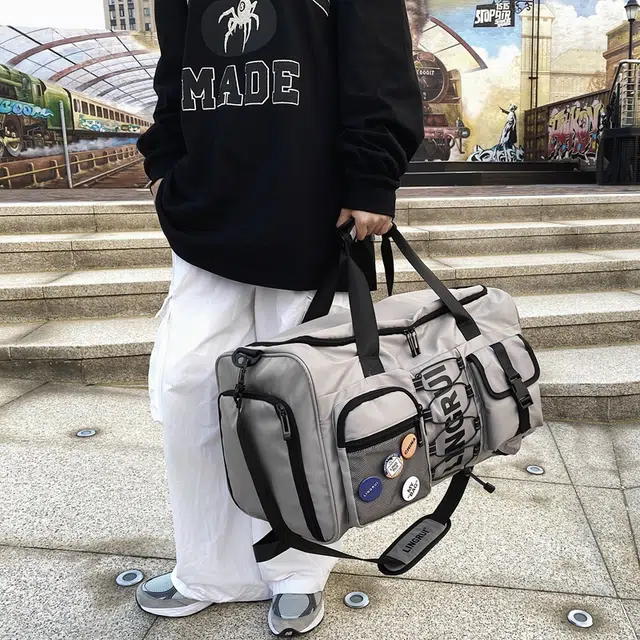 醇龙 多功能休闲时尚拉链开合 尼龙 旅行包 男女同款情侣款 多色