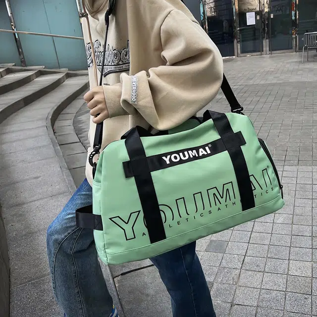 醇龙 大容量 干湿分离 短途便携 尼龙 单肩旅行包 常规 男女同款情侣款 黑/粉/黄/卡其/绿/红