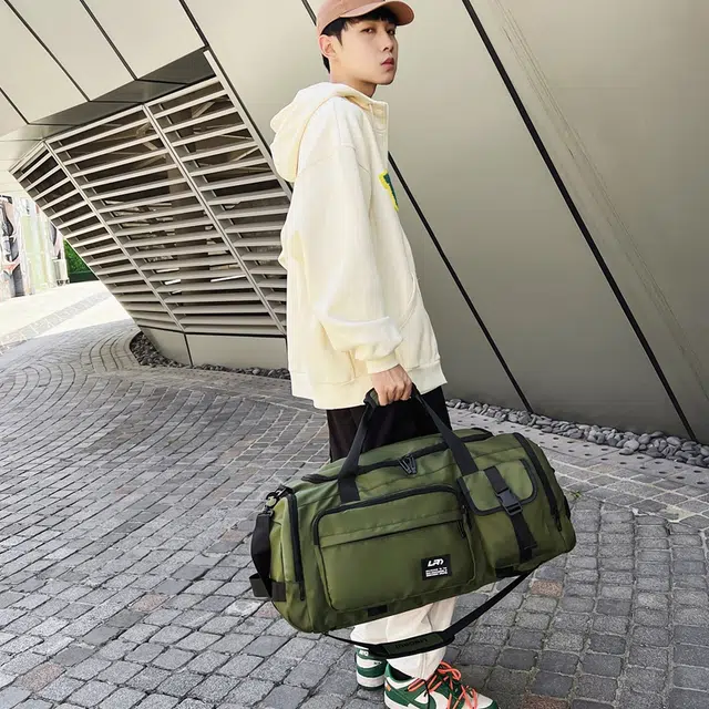 醇龙 大容量运动防水休闲 尼龙 旅行包 常规 男女同款情侣款 黑色/绿色/灰色