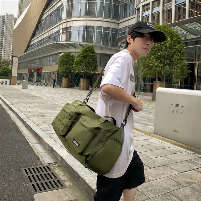 醇龙  尼龙男女通用短途旅行包干湿分离带独立鞋仓手提包多用途大容量单肩斜挎包 多色
