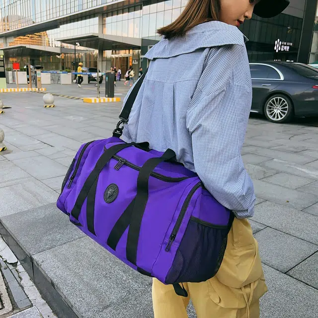 醇龙 大容量多功能干湿分离 牛津布 旅行包 男女同款情侣款 黑/红/灰/白/青绿/粉/黄/紫