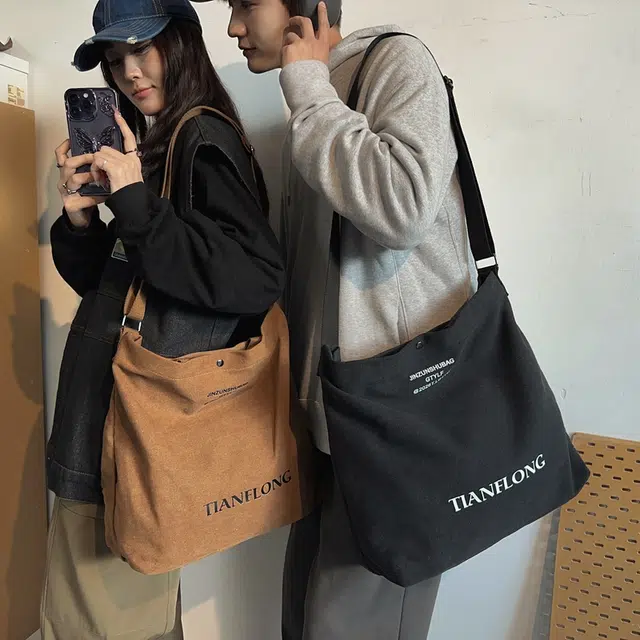 醇龙 休闲时尚 帆布 帆布包手提单肩包 男女同款情侣款