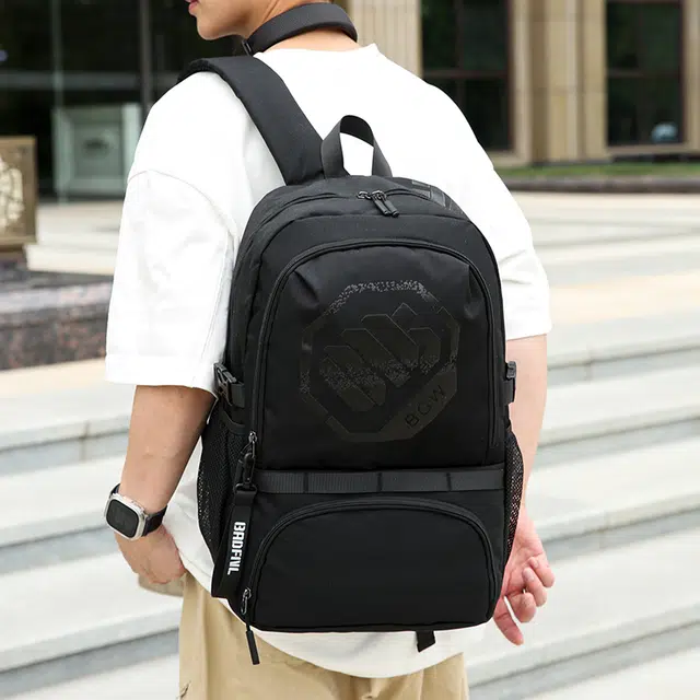 茵初 大容量字母时尚气质轻便 牛津布 双肩包 常规 男女同款情侣款 多色